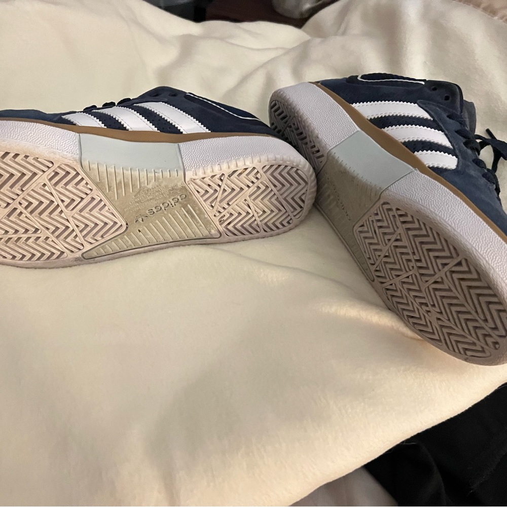 Adidas Skater Shoes size 7 for men, navy and white.